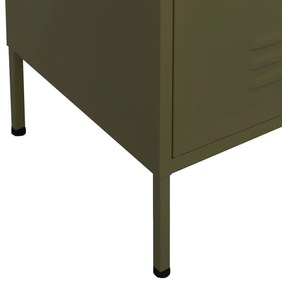Armário de arrumação aço 80x35x101,5 cm verde-azeitona