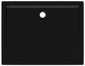 Base de chuveiro retangular 80x100 cm ABS preto