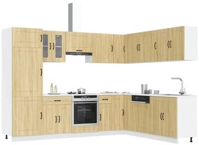 14 peças armário de cozinha conjunto Kalmar sonoma carvalho
