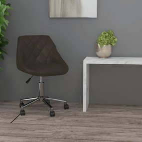 vidaXL Cadeira de escritório giratória couro artificial castanho