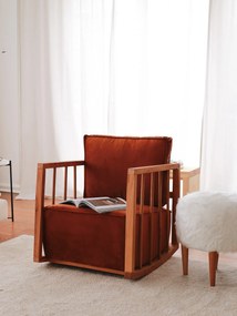 Cadeira Wing Sallanan – Cor Canela – 65x80x71 cm