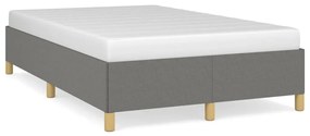 vidaXL Estrutura de cama sem colchão cinza escuro 120x190 cm tecido