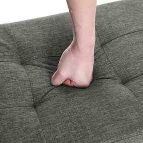 Banco dobrável com espaço de arrumação 38 x 76 x 40 cm Cinzento escuro