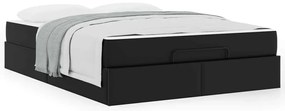 Estrutura de cama com colchão Outros Preto 160 x 200 cm