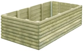 vidaXL Canteiro elevado p/ jardim 150x106x48 cm pinho impregnado 19mm