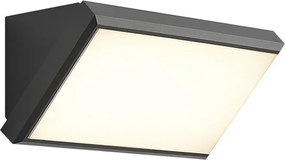 Candeeiro de parede exterior moderno cinzento escuro com LED IP65 e sensor de movimento - Marek