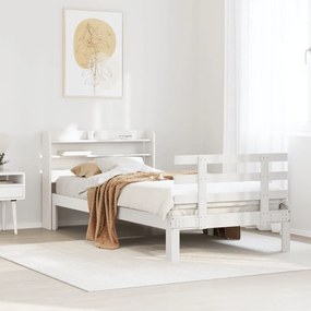 vidaXL Estrutura de cama c/ cabeceira sem colchão 100x200 cm branco
