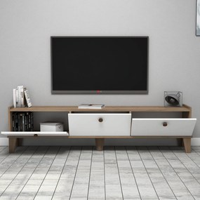 Móvel TV Sumer – Carvalho e Branco – 178x44,8x34,6 cm