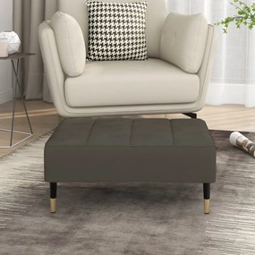 vidaXL Apoio de pés 78x56x32 cm veludo cinzento-escuro