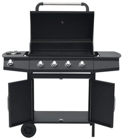 Grelhador/barbecue a gás 4+1 zonas de cozinhar preto