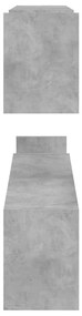 Estantes de parede 2 pcs derivados de madeira cinza cimento