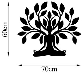 Acessório Decorativo de Parede Yoga – Preto – 60 x 70 cm