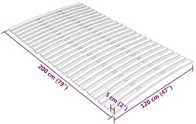 Estrado de ripas com 24 ripas 120x200 cm
