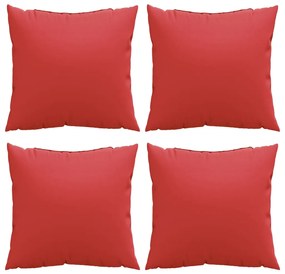 Almofadas de sofá 4 pcs 50x50 cm tecido vermelho