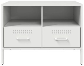 Móveis de TV 2 pcs 68x39x50,5 cm aço branco