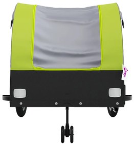 Reboque para bicicleta 45 kg ferro preto e verde