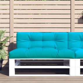 vidaXL Almofadão p/ de paletes 120x40x12 cm tecido turquesa