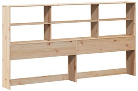 Cama com estante sem colchão 200x200 cm pinho maciço