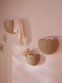 Conjunto de 3 cestos de decoração de parede FESTON, para criança bege