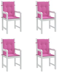 Almofadões p/ cadeira de encosto baixo 4 pcs tecido rosa