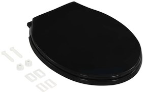 Tampo de sanita fecho suave com design remoção rápida preto