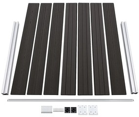 Painel de cerca 180x146 cm WPC cinzento