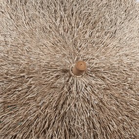 Guarda-sol de bambu 270 cm cobertura em folhas de bananeira