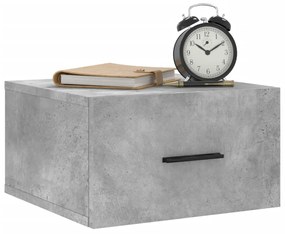 Mesas de cabeceira parede 2 pcs 35x35x20 cm cinza cimento