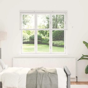 vidaXL Persiana de Janela com cortinas Outros Manual Branco 80 x 130 cm Alumínio