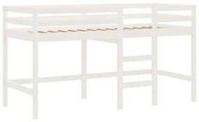 Cama alta p/ criança c/ cortinas 90x200 cm pinho maciço azul