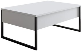 Conjunto de Mobiliário de Sala Luxe Set – Branco/Preto – Espessura 18