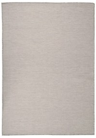Tapete de tecido plano p/ exterior 160x230 cm cinza-acastanhado