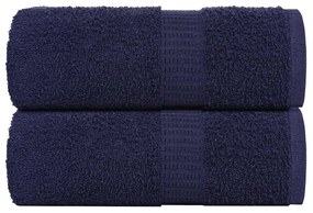 Toalhas hóspedes 2 pcs azul marinho 30x50cm 360gsm 100% algodão