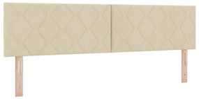 Cabeceira Design Blocos de Diamante Creme 180 cm em tecido