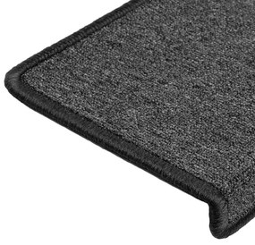 Tapetes de escada 30 pcs 65x21x4 cm antracite