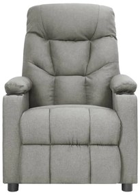 Poltrona de massagens elétrica tecido cinzento-claro