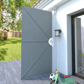 Toldo lateral dobrável para terraço 300x150 cm cinzento