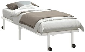 Estrutura de cama sem colchão Dobrável 80x200 cm aço branco