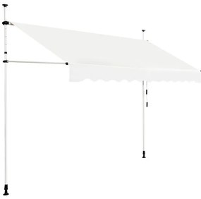 Toldo de grampo 350 cm de largura toldo de varanda sem perfuração resistente a UV altura ajustável marrom