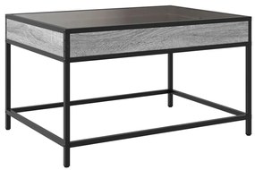 Mesa de centro luzes LED Infinity 70x50x41 cm cinzento sonoma