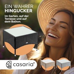 Mesa auxiliar jardim em polyrattan 58 x 58 x 42 cm Preto