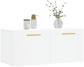 Armário de parede 80x36,5x35 cm derivados de madeira branco
