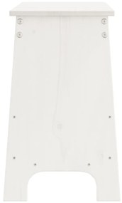 Banco de corredor 100x28x45 cm madeira de pinho maciça branco