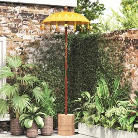 vidaXL Parasol Balinês Amarelo (90-100) x 260 cm