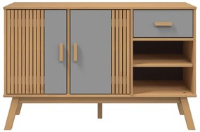 Aparador OLDEN 114x43x73,5 cm pinho maciço cinzento e castanho