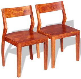 vidaXL Cadeiras de jantar 2 pcs madeira acácia e acácia maciça