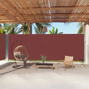 vidaXL Toldo lateral retrátil 220x1000 cm castanho