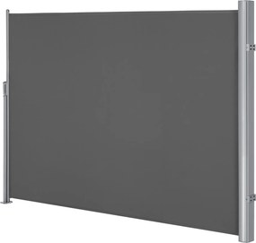 Toldo lateral 160 x 400 cm com caixa em liga de alumínio, extensível, opaco antracite