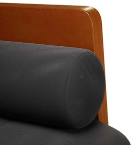 Sofá-luvas com rolos 110 cm veludo preto