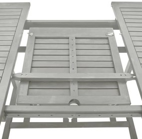 Mesa de Jardim 200 x 100 x 75 cm Madeira Maciça de Acácia Cinza